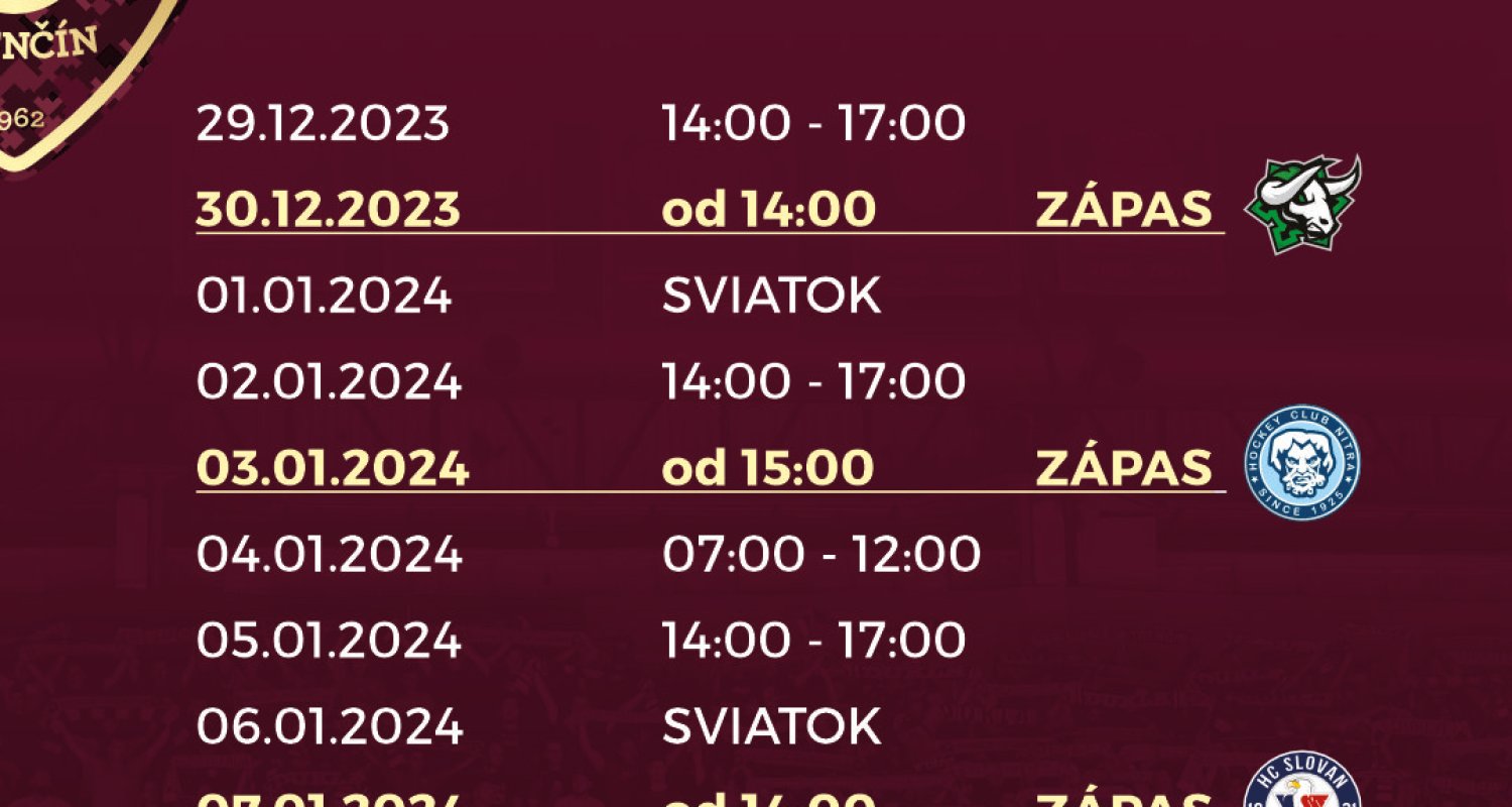 Osobný predaj vstupeniek na našom zimnom štadióne