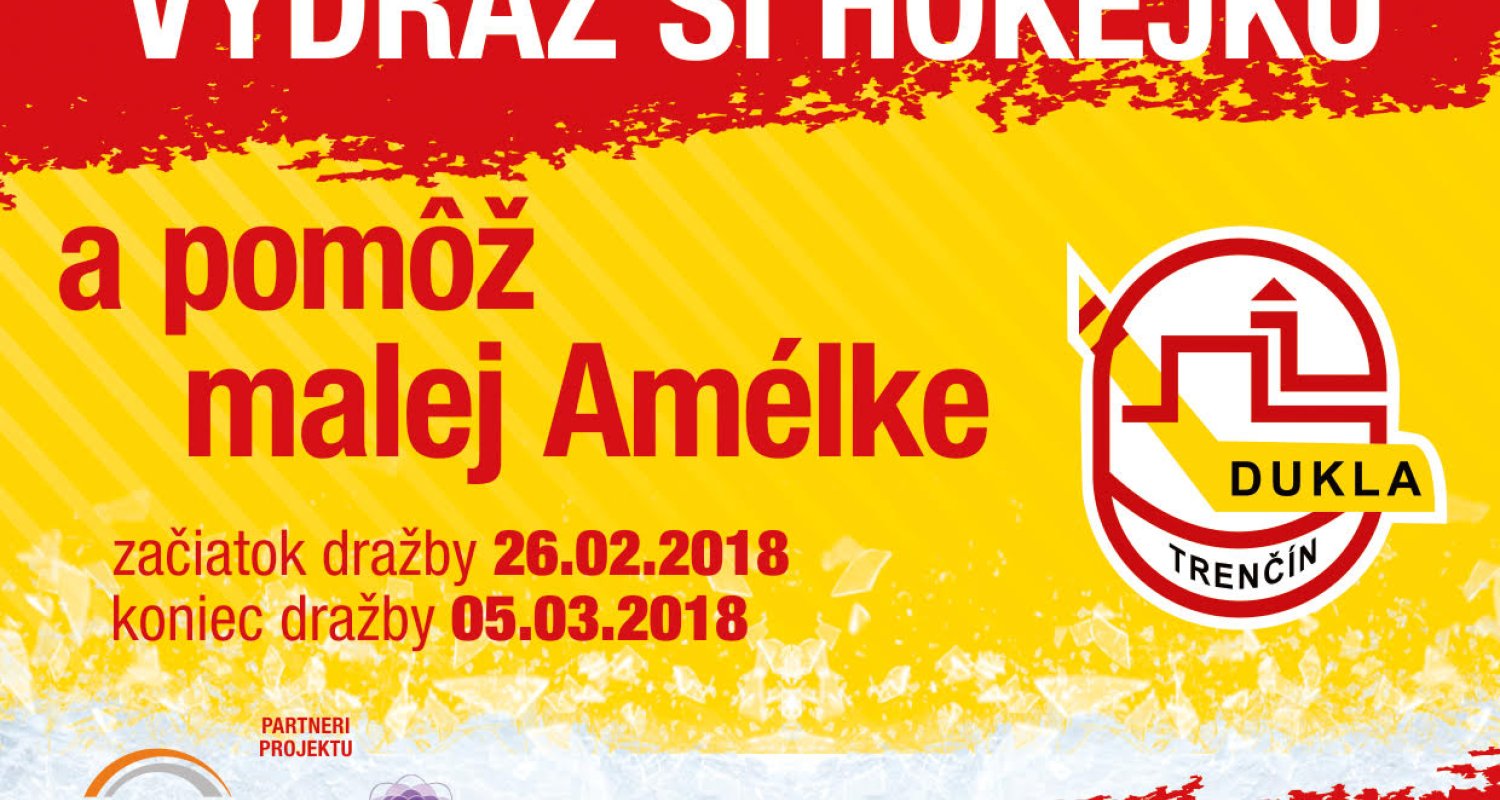 ​Vydraž si hokejku a pomôž malej Amélke