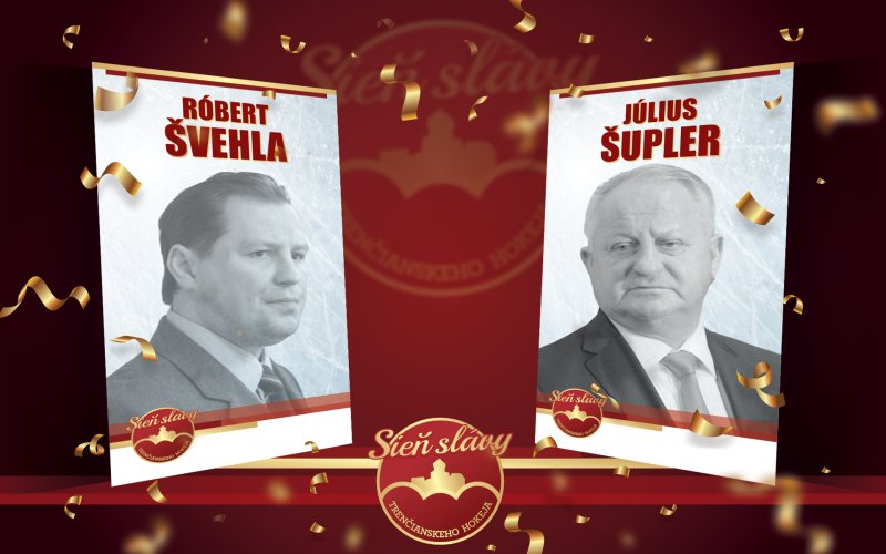 Róbert Švehla a Július Šupler budú uvedení do Siene slávy trenčianskeho hokeja